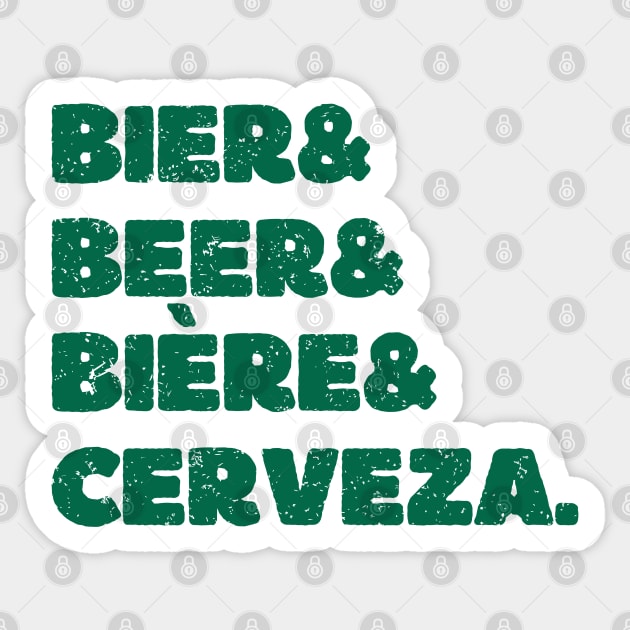 Bier & Beer & Bière & Cerveza. Sticker by Bruno Pires